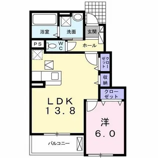 メゾンドール三田3号館【1階】の間取り