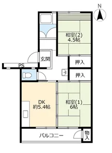 UR牧の原【6階】の間取り