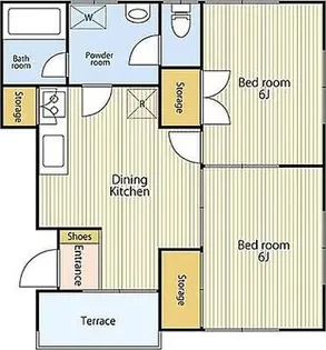 ホワイトパレス【1階】の間取り