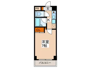 ユニットF【2階】の間取り