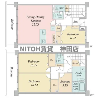 HF馬込レジデンス【1階】の間取り