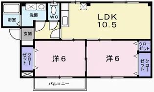 パーシマムヒルズ【2階】の間取り