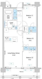 プレディアコート鷺沼【1階】の間取り