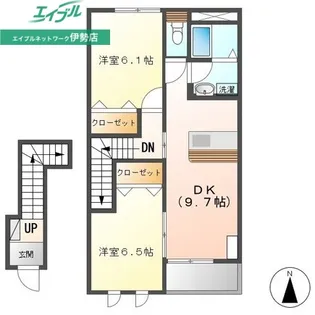 ウィンフィールドA棟【2階】の間取り