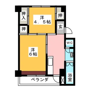 ビレッジハウス下有知 2号棟【5階】の間取り