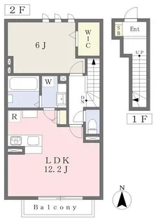 レジデンス ホクラニ【2階】の間取り