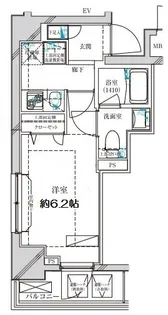 ディアレイシャス横浜WEST【6階】の間取り