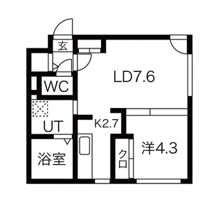 グリシーヌ南5条【1階】の間取り