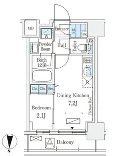 テラス押上【8階】の間取り