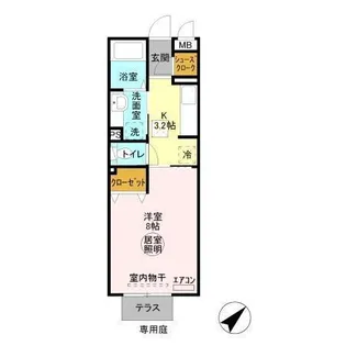 ラフィシア【1階】の間取り