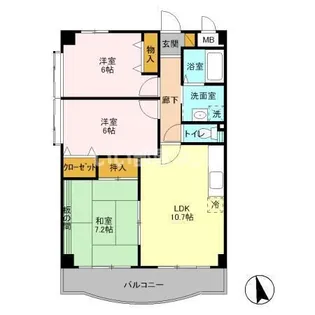 グレースアベニュー桜木【2階】の間取り