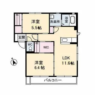 シャーメゾン山王田 E棟【1階】の間取り