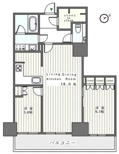 ザ・パークハウス新宿タワー【3階】の間取り