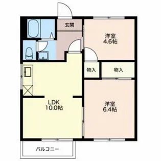 ローヤルハイツA【1階】の間取り