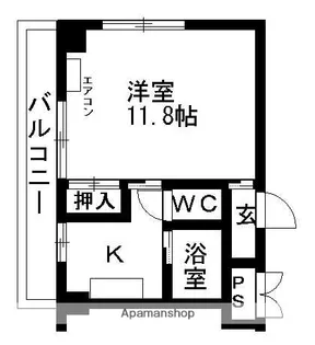 クイーンシティひしの【7階】の間取り