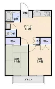 第2ハウスグリーン【2階】の間取り