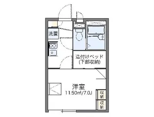 レオパレスフリーダ【2階】の間取り
