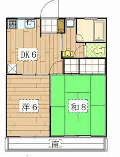 本橋ハイツB【1階】の間取り