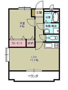 ハッピーバディ【1階】の間取り