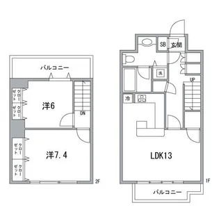オークテラス【4階】の間取り