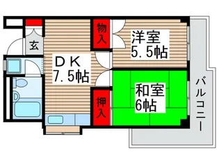 ビューつくしが丘【2階】の間取り