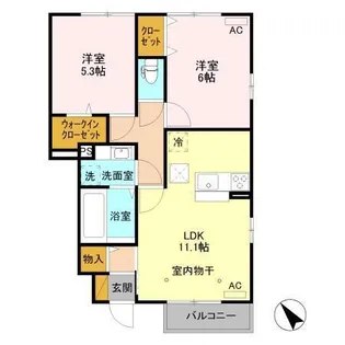 パークサイド21 F棟【1階】の間取り