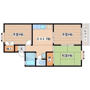 ファーストフラッツ【2階】の間取り