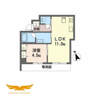 ヴィオラ水前寺【1階】の間取り