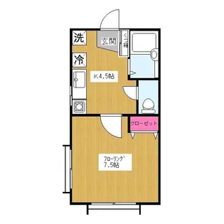 河合ハイツ【2階】の間取り