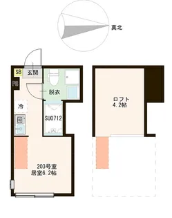 ル・リヴァージュ中川【2階】の間取り