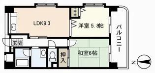 ルーヴル楠木【2階】の間取り