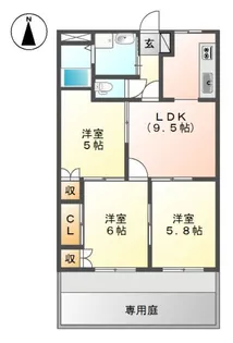 イーストピア【1階】の間取り