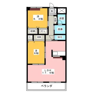 ルージュ小牧・アルデール【3階】の間取り