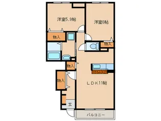 Frieden【1階】の間取り