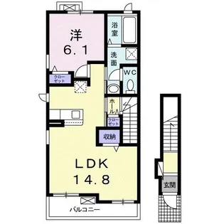 アネックス蔵水【2階】の間取り