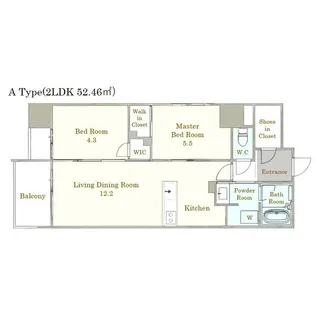 One Paseo【11階】の間取り