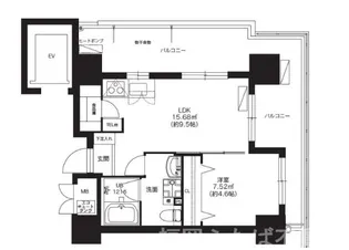 ニューガイア天神北【2階】の間取り
