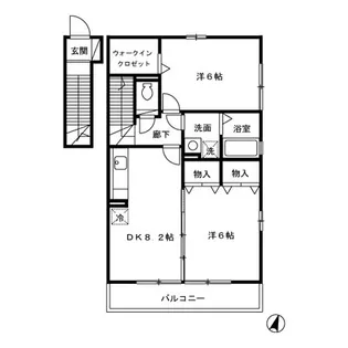 アムール【2階】の間取り