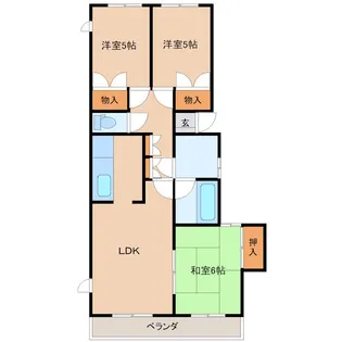 牛久ロイヤルレジデンスD棟【2階】の間取り