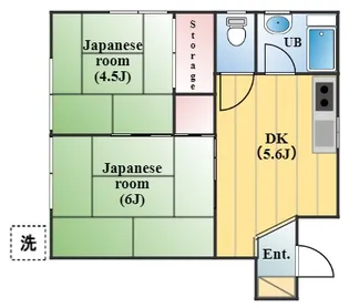 コーポ花園【1階】の間取り