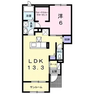 メゾン ド ココα【1階】の間取り