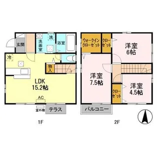 フローラルアベニュー 島崎 Aの間取り