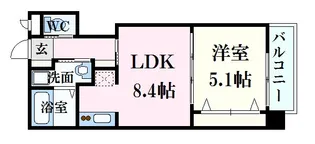 ゲミュートリッヒカイト【6階】の間取り