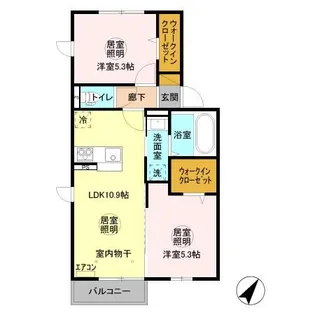 三の丸キャッスル B【2階】の間取り
