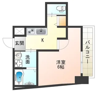 エストゥルースプラス大阪福島【7階】の間取り