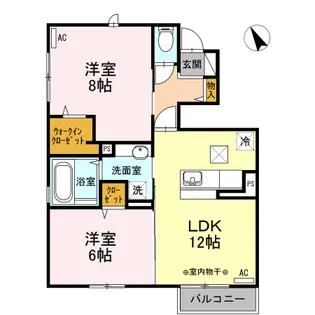 ルミエール本石【1階】の間取り
