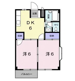 シティハイツおおすみB【2階】の間取り