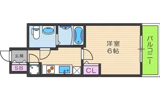 アドバンス西梅田ラシュレ【12階】の間取り