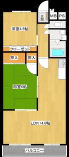 グランコート21【4階】の間取り