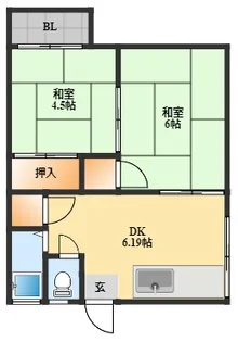 セキスイアパート【2階】の間取り